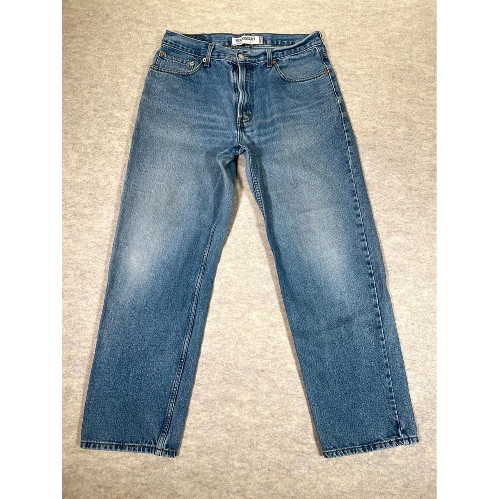 Levi's 550 Authentic Relaxed Fitβ Jeans Mens 34x30 Blue Denim Cotton Casual Wear